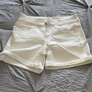 American Eagle white denim shorts